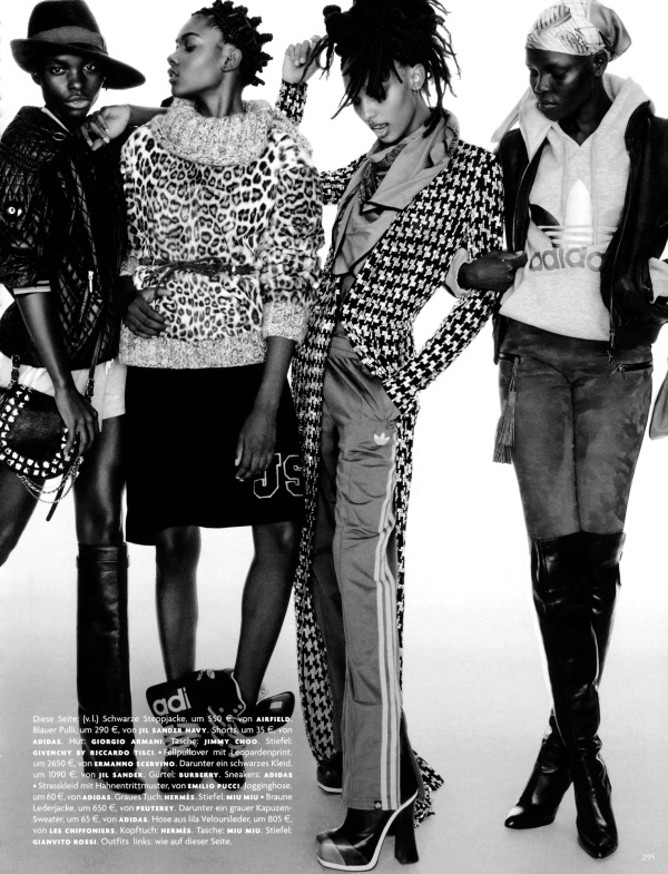 Photography by by Greg Kadel Vogue Germany September 2012 adidas