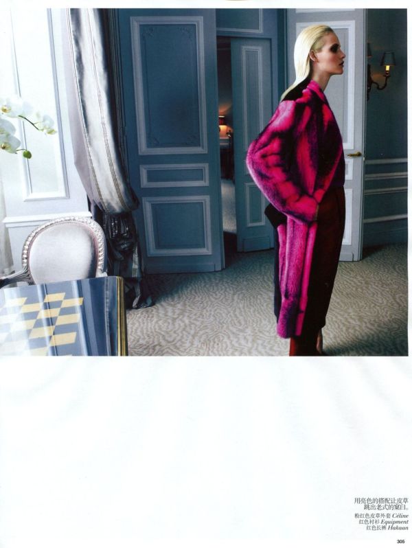 Vogue China Aug2012 "Colourful Elegance" Photographer: Camilla Akrans Stylist: Ludivine Poiblanc Model: Ginta Lapina